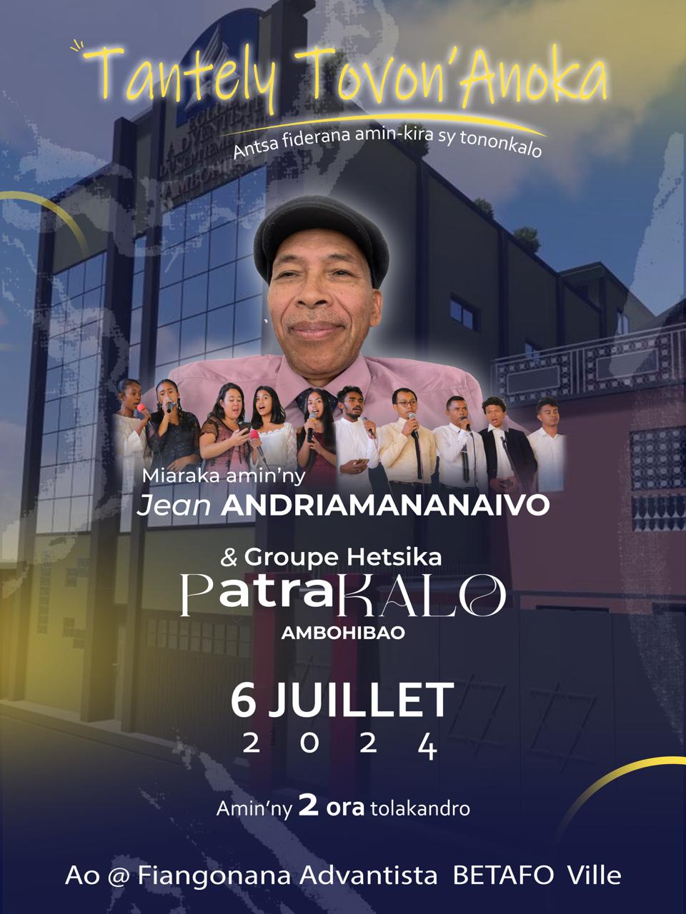 Affiche concert Tantaly Vonon'Anoka